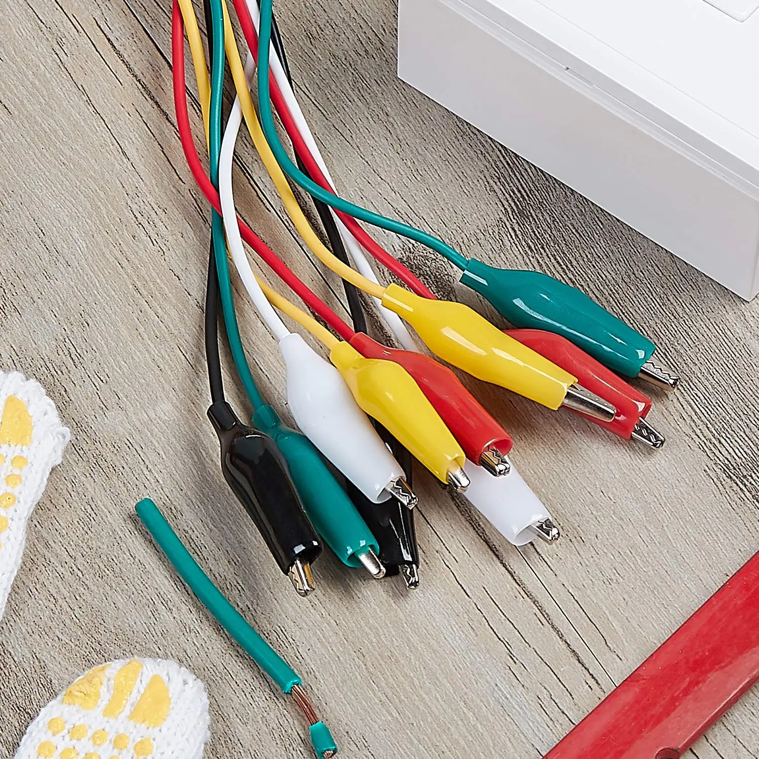 10pcs 50cm 35mm Alligator Clips Double-ended Clips Crocodile Cable Alligator Jumper Wire Test Leads Alligator Clips