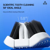Brosse à dents manuelle 3D 6 pièces brosse à dents souple en forme de U à trois côtés pour le nettoyage buccal complet pour adultes, hommes et femmes, coup 3