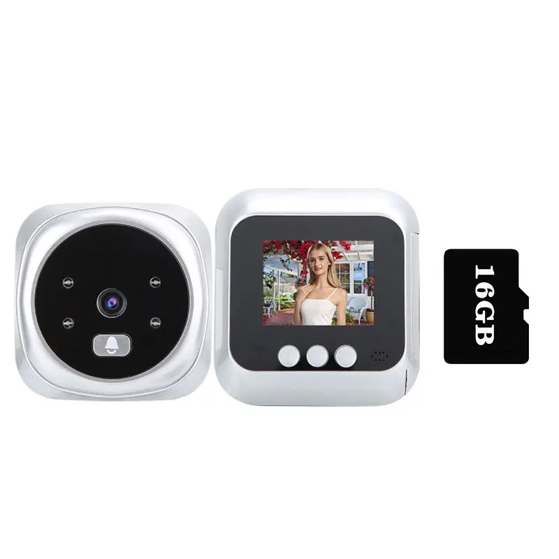 2.4 inch Digital Doorbell Electronic Door Eye PIR Night Vision Video peephole Door Camera 160 Degree Angle Peephole Viewer Eye intercom with screen Door Intercom Systems