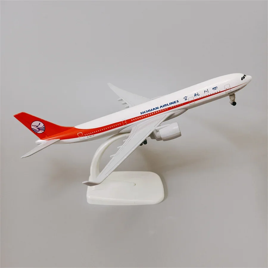 20cm Air China Sichuan Airbus A330 Airlines Airways Plane Model Alloy Metal 1/400 Scale Diecast Model Airplane Aircraft w wheels