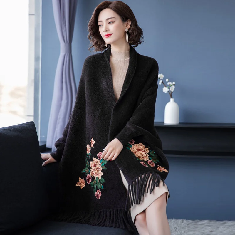 Winter Cashmere Women Scarf Female Luxury Brand Scarves Lady Tassel Bandana Women Solid Shawl Wraps Foulard Poncho Pashmina - Image 4