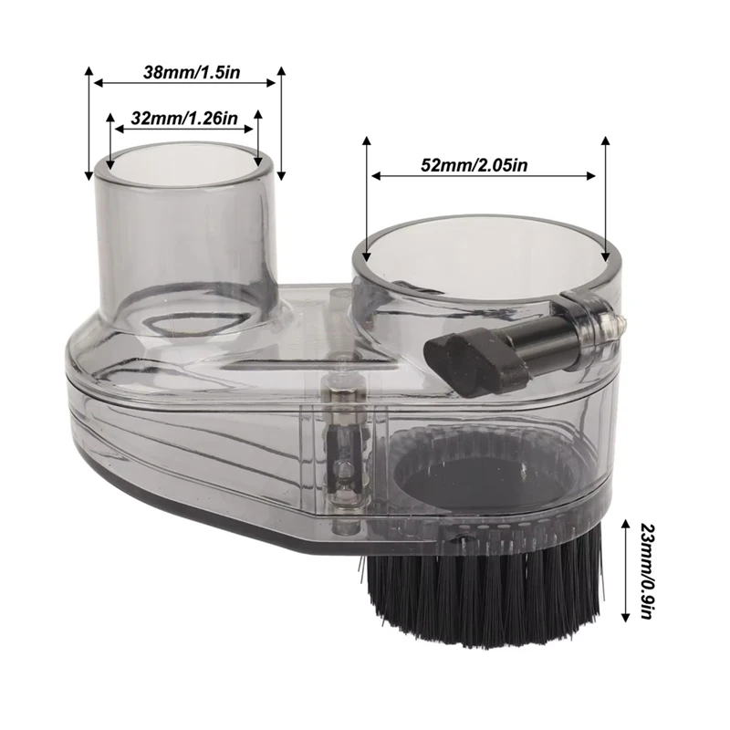 M11K-CNC Router Dust Shoe 52Mm Diameter Clear Dust Boot 38Mm Hose Diameter For Spindle Motors And Router