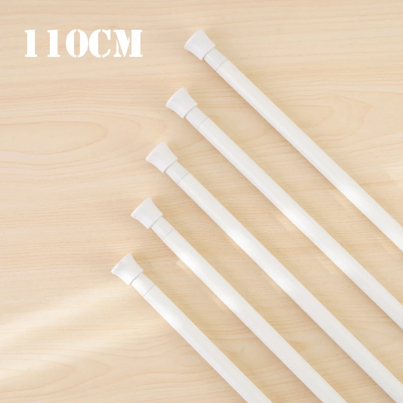 Curtain Rods 30-110CM Multi Purpose Spring Loaded Extendable Telescopic Curtain Pole Tension Rail Net Voile Pole Net Rods