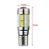 2PCS W5W T10 12V 6000K 5630 10 SMD Car LED Bulb Canbus License Plate Wedge Side Turn Singal Light Super Bright White 5