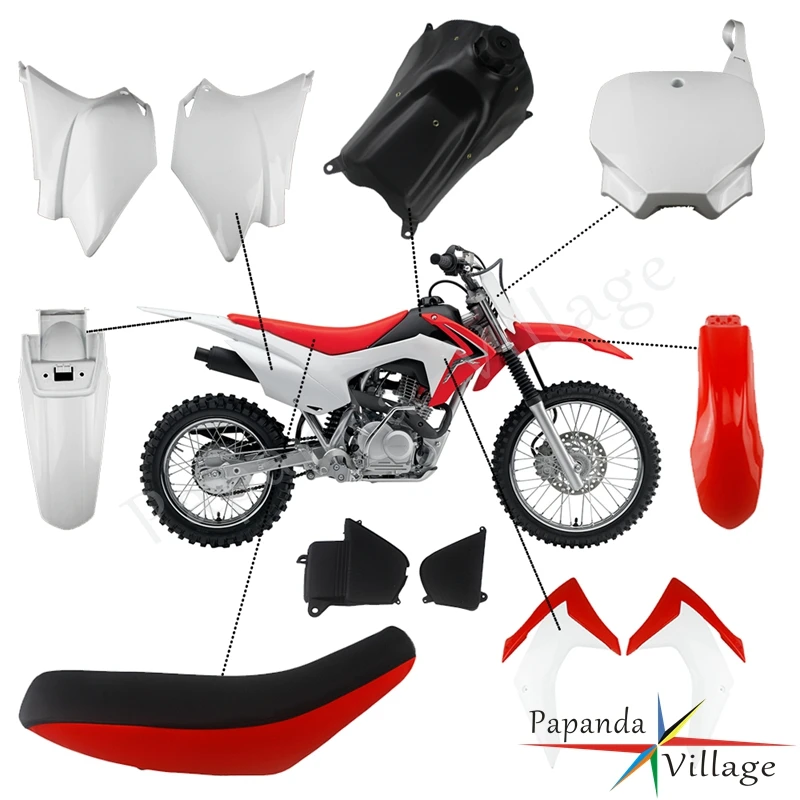 

Для Honda CRF230F CRF 230F 2015-2019 полный корпус Мотоцикла пластиковая боковая крышка обтекатель комплект топливного бака переднее крыло номерная пластина
