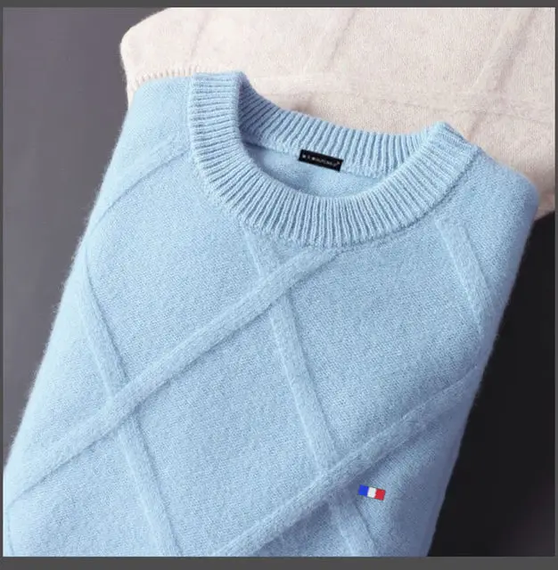 Description Picture 6 of itemMen's Cashmere Sweater Oversized Loose Fashion Knitted Jumper Couple men's Autumn Clothing Pullover Tops graphic sweater