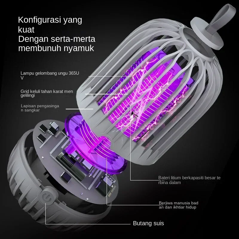 Mosquito Killer Lamp USB Charge Portable Camping Electric