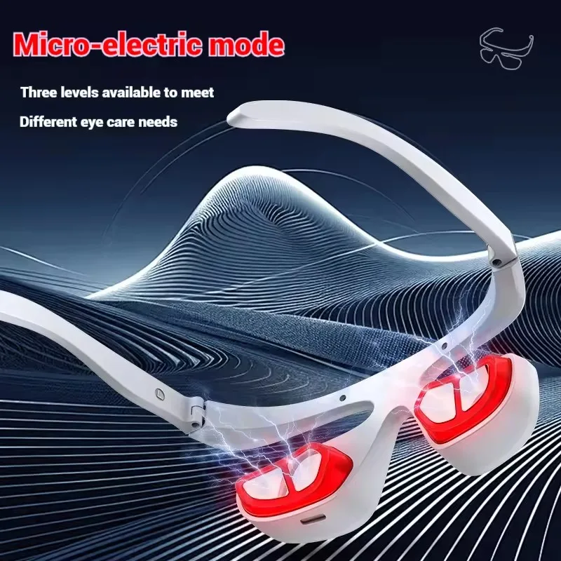 New Visual 3D Eye Massager Red Light Relief Eye Fatigue Vibration Massage Eye Muscle Relaxation Beauty Tool Remove Dark Circles