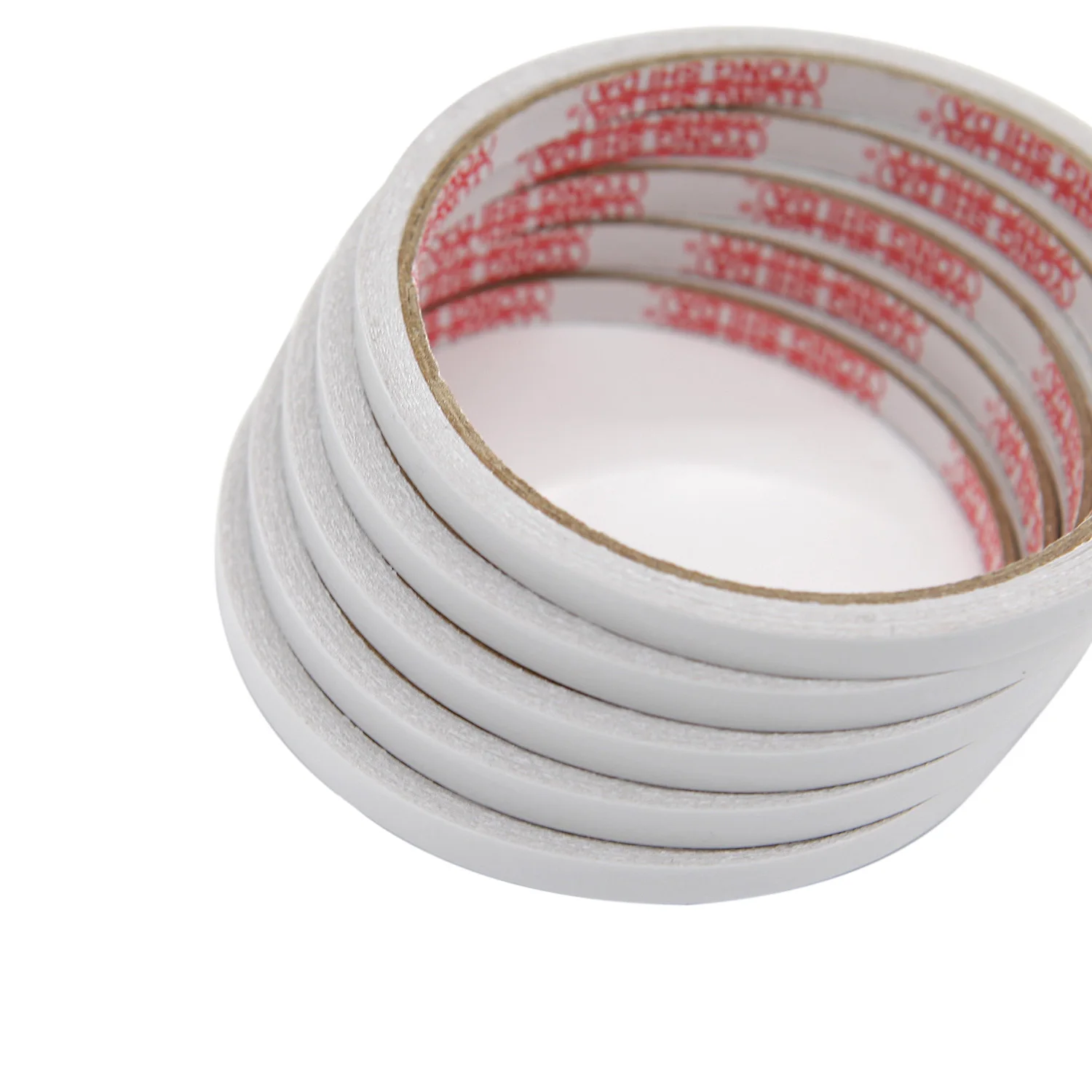 10Rolls Strong Adhesive Ultra-thin High Quality Tape 8m Length 0.8cm Width Double-sided Tape Office School Supplies Stationary