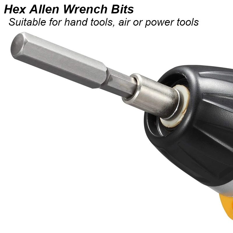 Hex Allen Wrench Bit Set Metric Imperial SAE Screwdriver Electric Power Drill Adapter Driver Key Socket Security Magnetic Tip 5