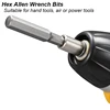 Hex Allen Wrench Bit Set Metric Imperial SAE Screwdriver Electric Power Drill Adapter Driver Key Socket Security Magnetic Tip 5