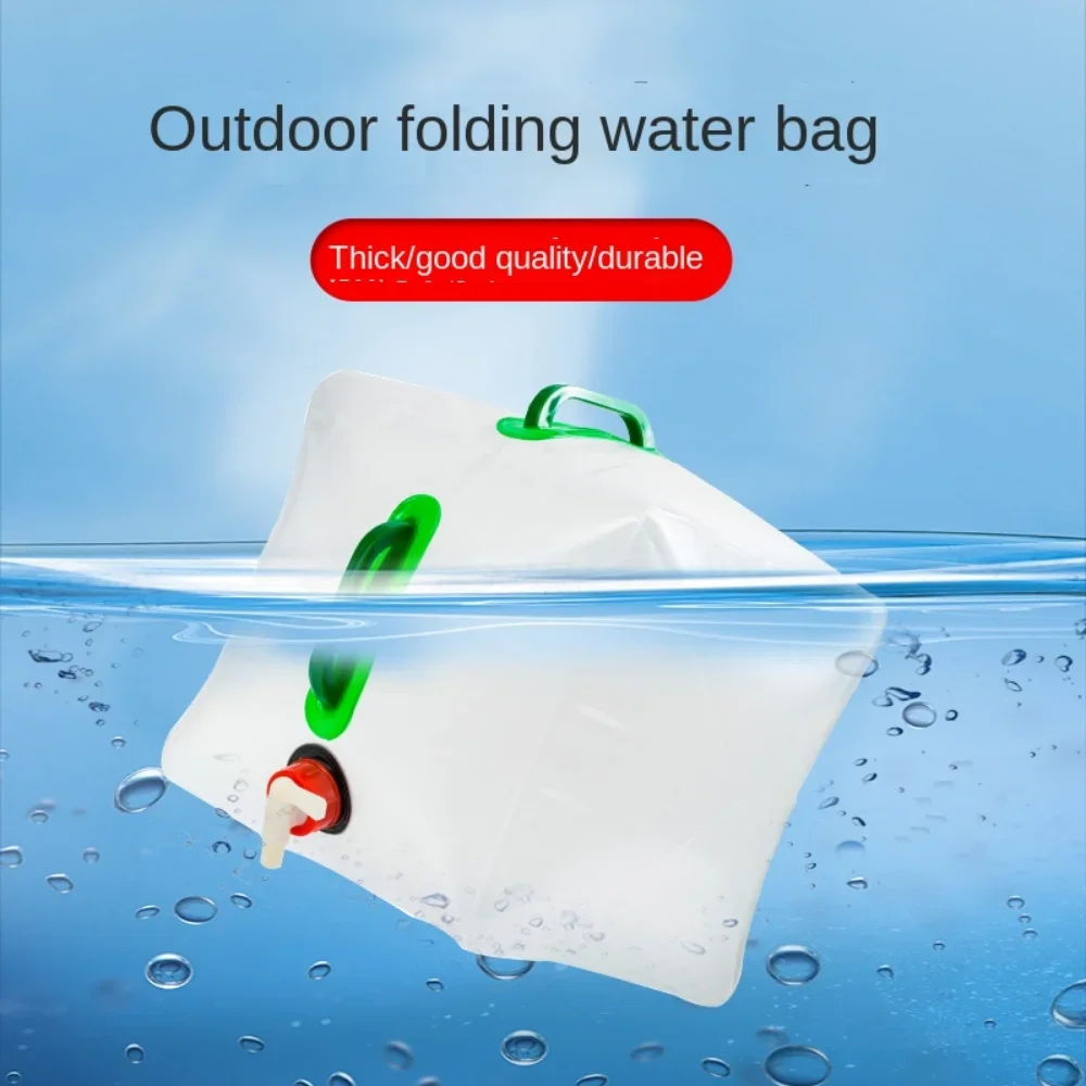 Outdoor 10L/20L Folding Water Bag Large Capacity Portable Water Container Kettle Plastic Bucket Camping Equipment Supplies 2