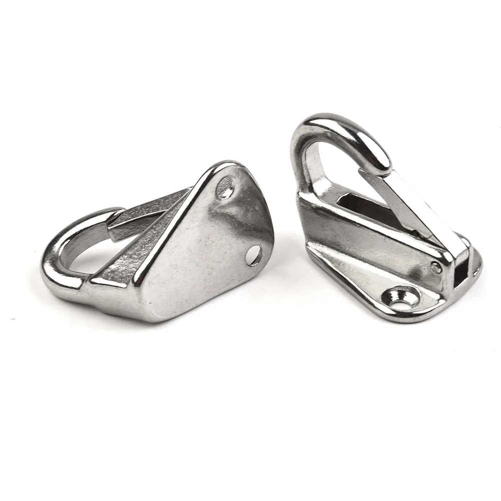 2Pcs Stainless Steel 316 Marine Boat Spring Locked Fender Hook Snap Fending Hook Attach Rope Boat Sail Tug Ship Marine Hardware