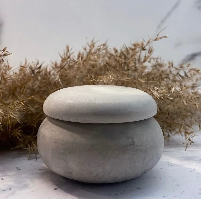 DIY Round Storage Tank Pottery Mold Jar Jewelry Storage Box Plaster Mold Candle Tank Silicone Home Decoration silicone mold