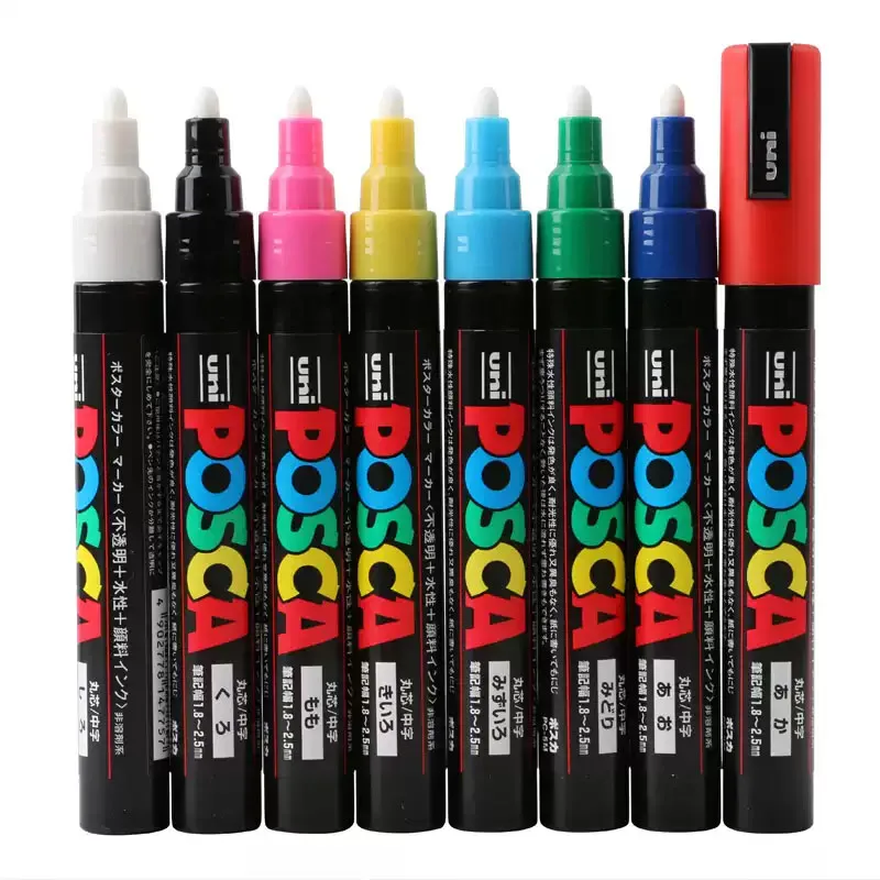 Posca Marker Pen Acrylic Paint PC-1M 3M 5M Full Color Art Supplies Stationery Painting Graffiti permanent marker pen,marker pens,color marker pens,permanent marker,pen marker,paint marker pen,markers pen,marker pen,acrylic paint markers,art marker pens