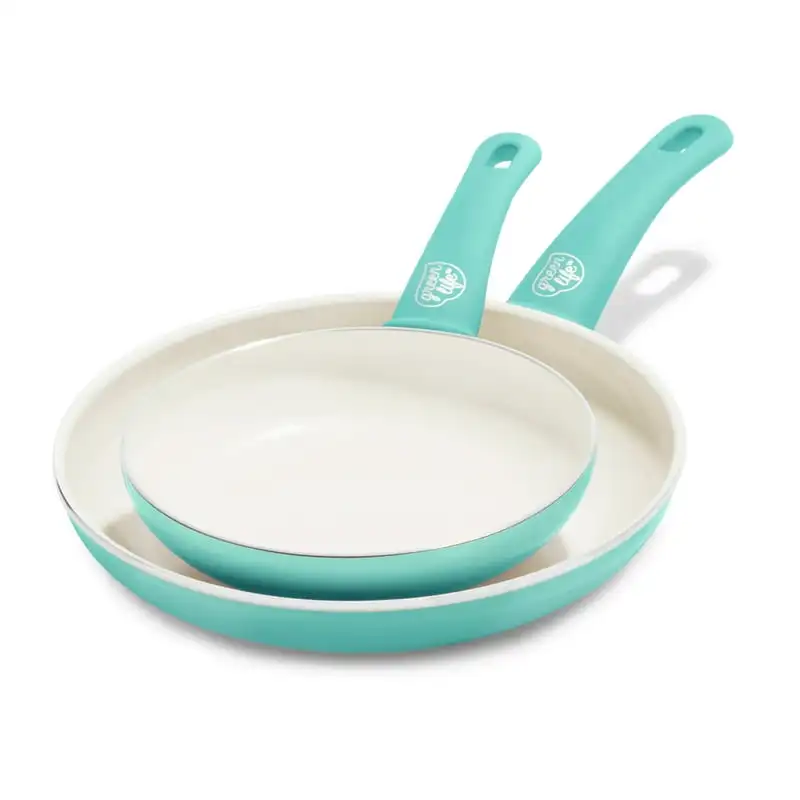 

Grip Healthy Ceramic Nonstick, Frying Pan/Skillet Set, 7 Air fryer silicone liner Metal bundt cake pan Airfryer silicone basket