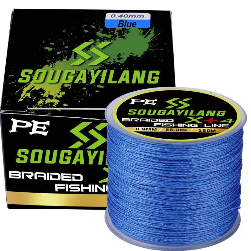 Sougayilang 4+X MINI Fishing Line 4 Strands Braided Line 150M 12-55LB PE  Multifilament Tresse Peche 4 Braid Line Carp Fishing