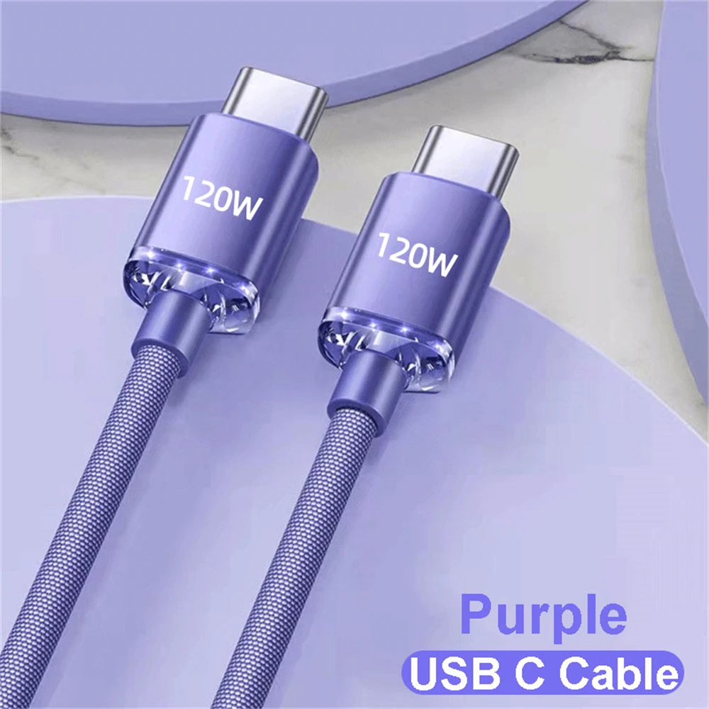 High-Speed 120W USB C to Type C Charging Cable with Quick Data Transfer