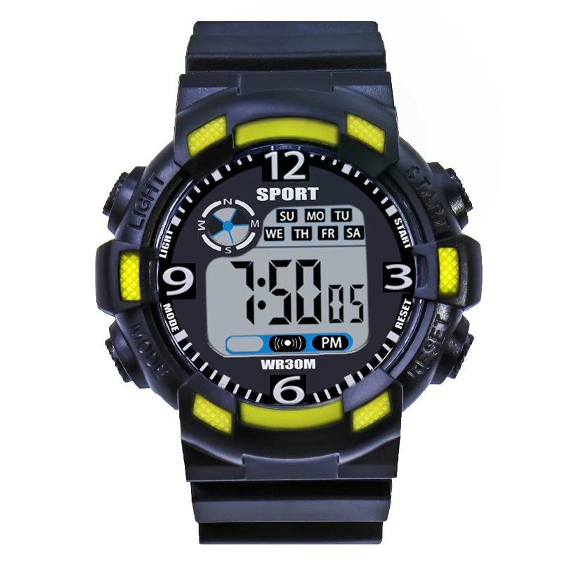 Se542f8f4c2ff498289c3bcd71027d791O Military Digital Watch for Men Outdoor Men's Sports Watches Clock Waterproof Luminous Chronograph Student Electronic Wristwatch Mallzona