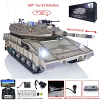 Merkava 1/16 Heng Long RC Battle Tank TK7.1 Military Full Metal Chassis Model IDF MK IV FPV Body Light Smoking Toys 3958 TH22679 1