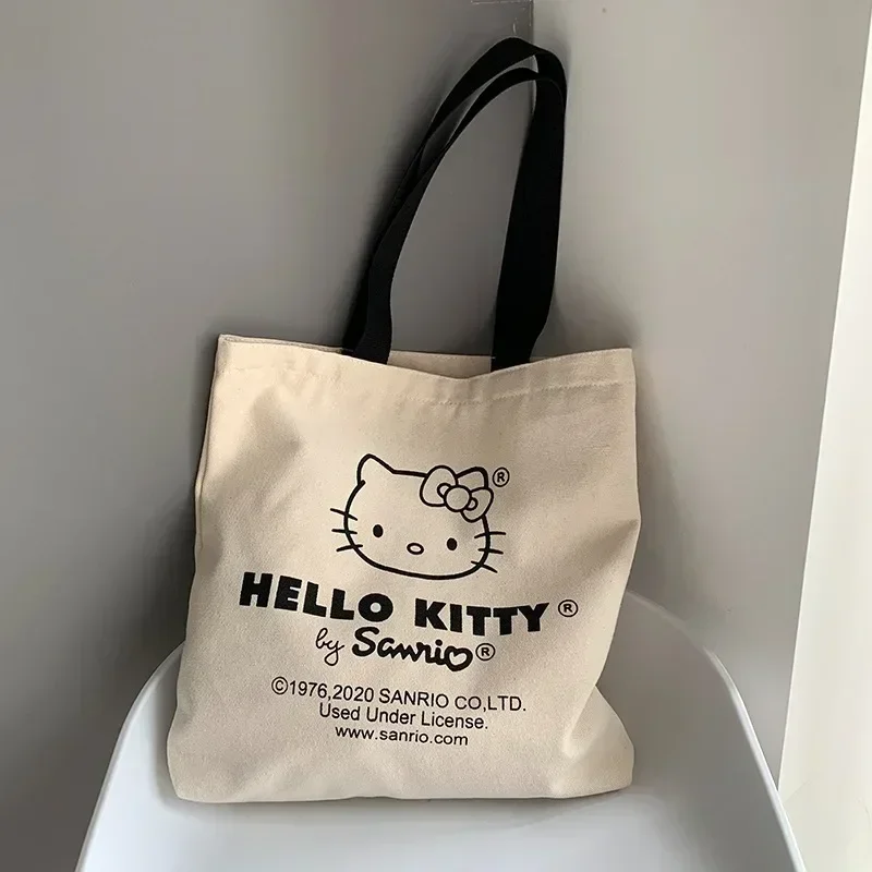Shoulder Bag Ladies Handbag Canvas Bag Travel Bag Disney Women Cute Hello Kitty Canvas Tote Bag Femme Shopping Shoulder Bags Travel Tote Luxury Designer Handbags Handiness