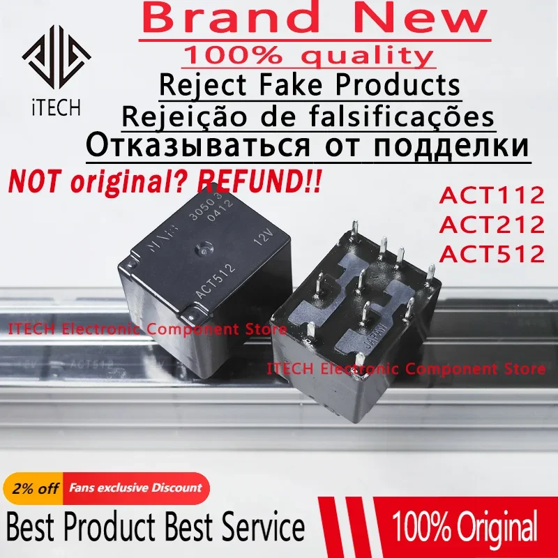 Relè Auto NAIS ACT512 12V Ultra Piccolo – 1 Pezzo, Nuovo Di Zecca