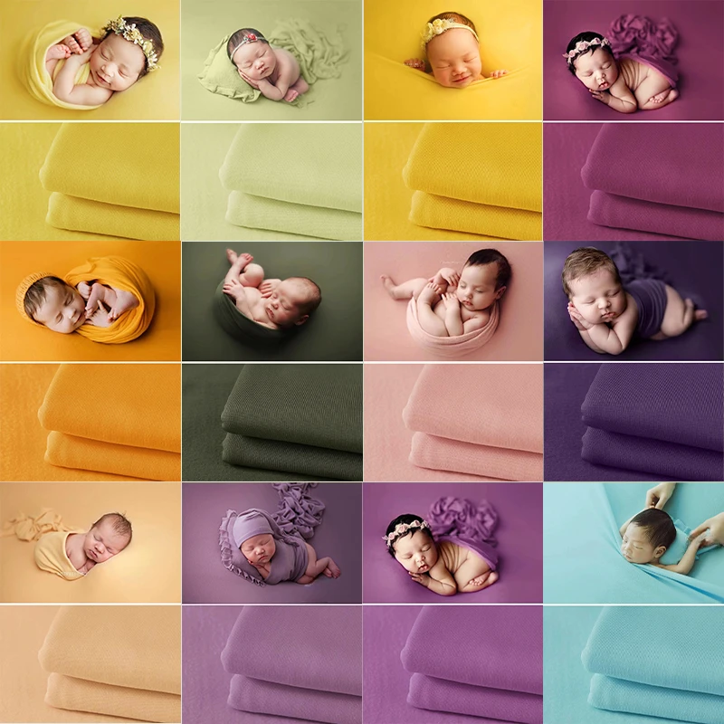 Luxurious Newborn Photography Wrap Blanket & Backdrop Set