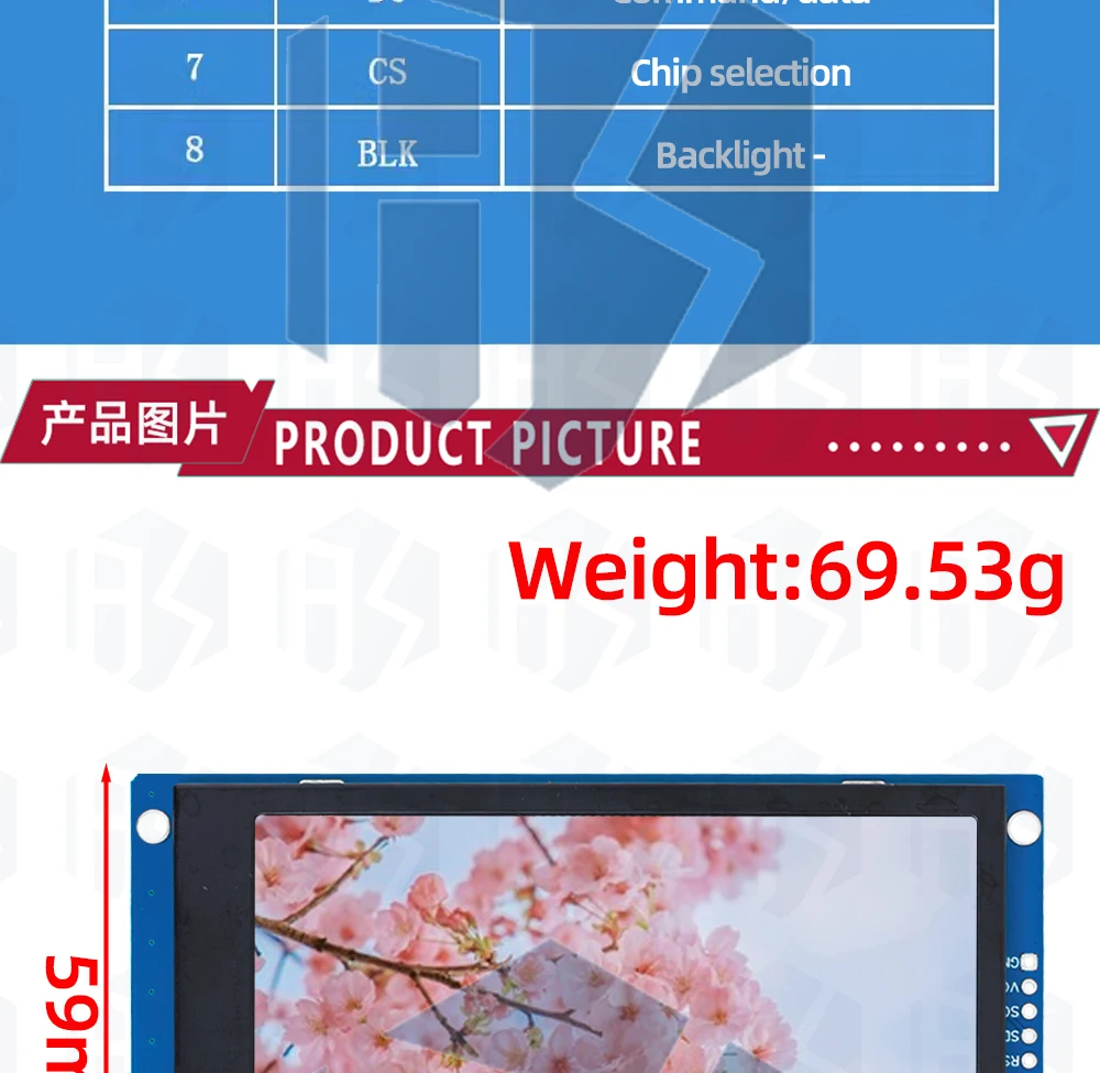 2,4/2,8/3,2/3,5 Zoll 240x320 320x480 SPI 2,4" TFT Serielles Port-Modul 5V/3,3V PCB-Adapter ST7789V/ST7796S LCD-Display für Arduino – Detail 6
