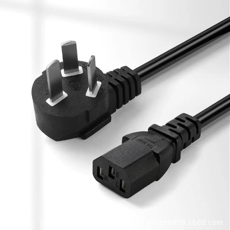 AC85V-265V 10A 1.5M/3M 3PIN EU Cord US UK AU Plug IEC C13 C13 TO C14 Extension Power Adapter Cable For Dell Desktop PC Monitor — view 2