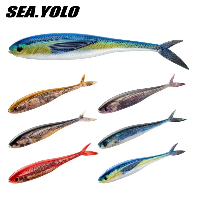 

Sea.yolo 12cm/10.5g Fishing Lure Soft Bait 3D Printed Artificial Bionic Y-Paddle Tail Fishing Bait