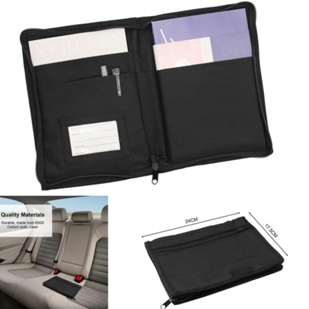 

Car Glove Box Organizer Storage Bag Folder Durable 600D Oxford Cloth Multi Pockets Black Universal Car Stowing Tidying Bag