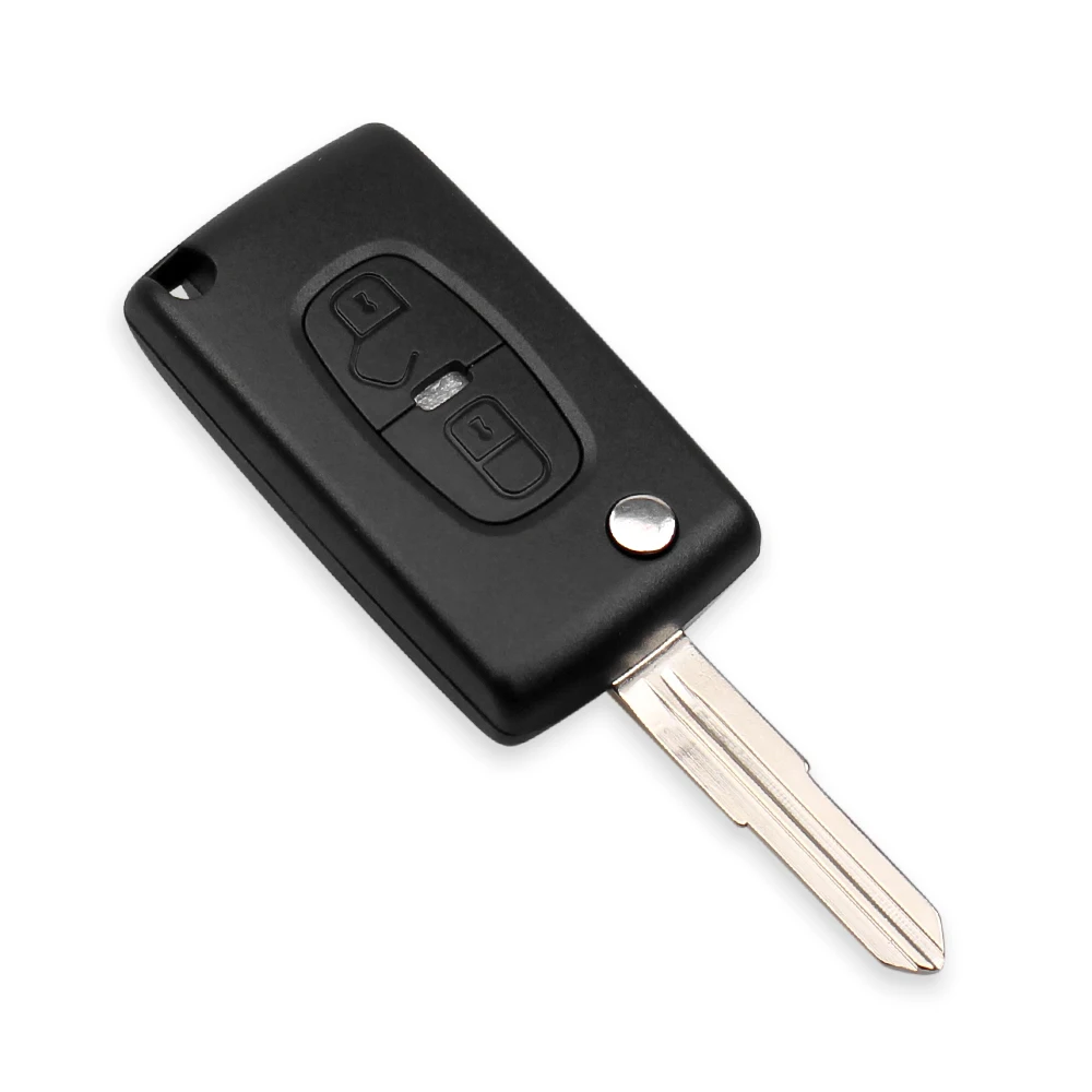 KEYYOU Car Key Shell Case Remote Key Shell New For Citroen C-Crosser C4 Fob MIT-11R blade 2 Button Fob For Peugeot 4007 ET 4008