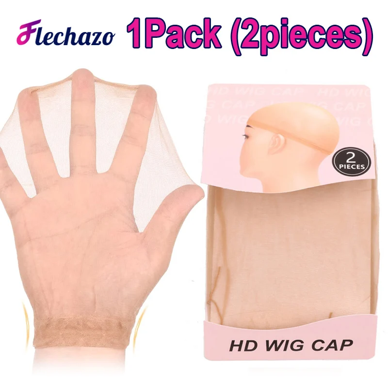 

HD Wig Caps For Women 1Pack 2Pieces Stretchy Hd Wig Cap Breathable Stocking Wig Cap For Lace Front Wig Invisible Thin Bald Cap