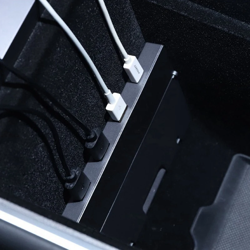 Dla Tesla Model 3 / Y 45W szybka ładowarka stacja dokująca 7 portów typu C akcesoria do wnętrza samochodu piasta USB