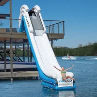 Custom High Quality summer season inflatable yacht slide Inflatable Water Dock Slide For Boat 1