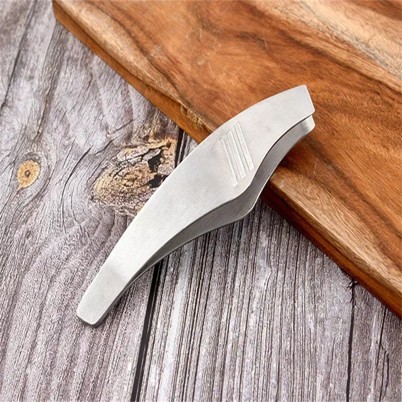 Stainless Steel Tweezers Bone Tweezer Food Clips Food Tongs Hair Removal Tool Angled Ham Pin Bone Pliers for Removing