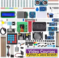 SunFounder Ultimate Starter Kit for Raspberry Pi 5 4B 3B+ 400,Python C Java Scratch Node.js, 161 Project, 337 Item ( NO PI )