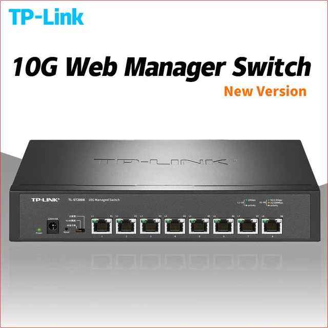 Tp-link tl-st1008 All 10 Gigabit Ethernet switch 8*10gbps RJ45 port Network  Plug