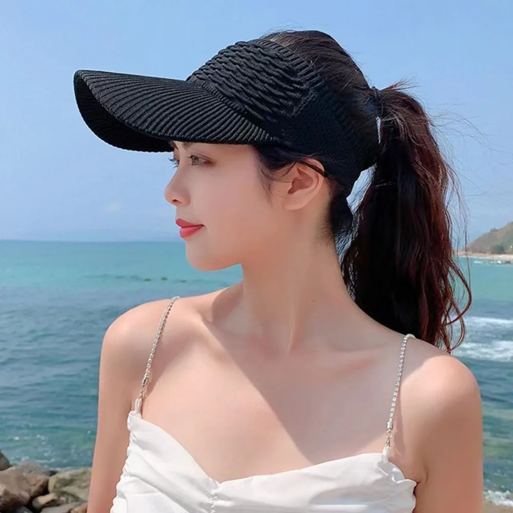 Sun Hats 1pc Women Anti-UV Breathable Adjustable Visor Caps for Sports Outdoor