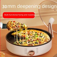220V Deep Non-Stick Electric Skillets with Automatic Pancake Maker Pizza Baking Pan for Home Cooking Multi Cooker 1