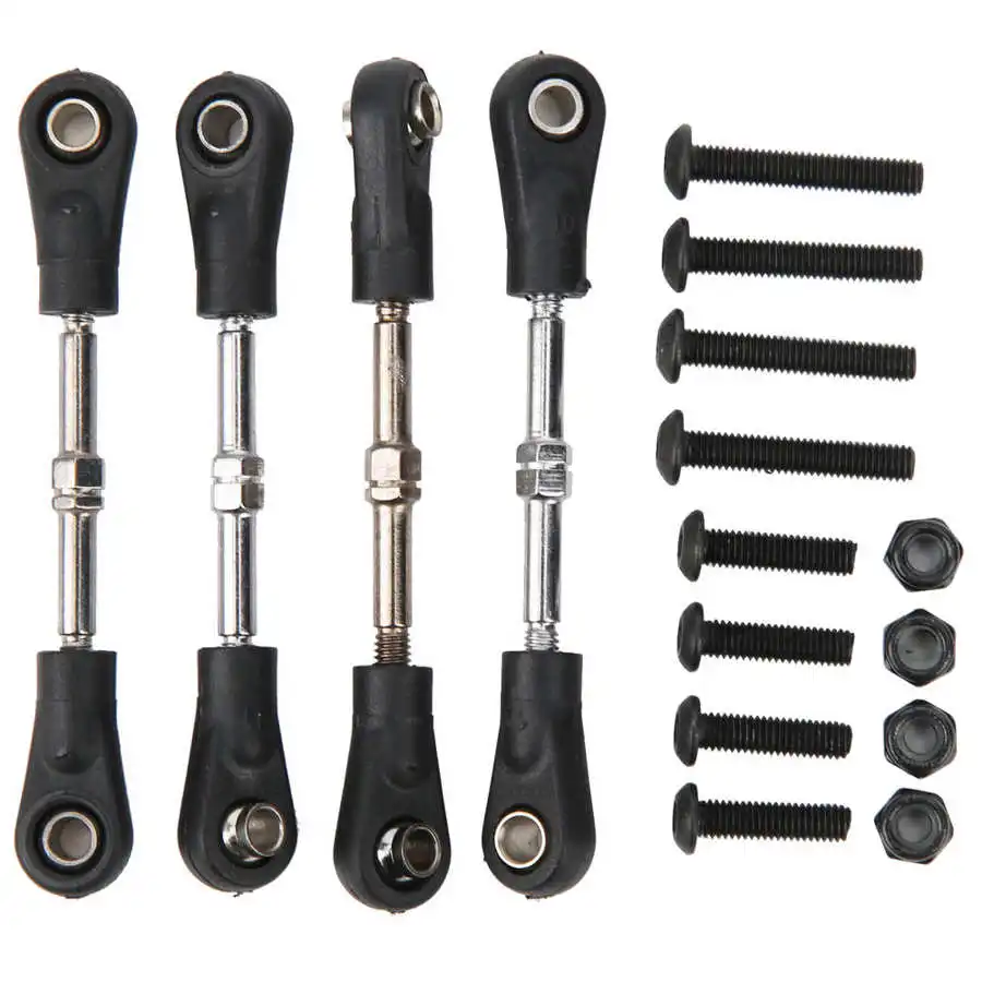 Asta Di Collegamento Servo Dello Sterzo Con Tirante Da 4 Pezzi Per Auto Fuoristrada Rc 1/10 (Lrp Vrx Redcat Arrma),1