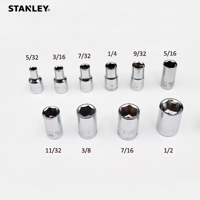 Stanley 1 Piece 1 4 Drive Inch Socket 5 32 3 16 7 32 1 4 9 32 5 16 11 stanley-1-piece-1-4-drive-inch-socket-5-32-3-16-7-32-1-4-9-32-5-16-11