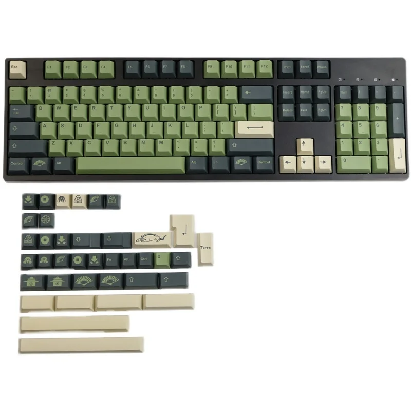 Cherry Profile Keycap com Iso Enter 7u Barra de Espaço Sublimação Pbt Dye Gmk Tra Keycaps Hhkb Poker 140 Teclas por Conjunto - Imagem 5