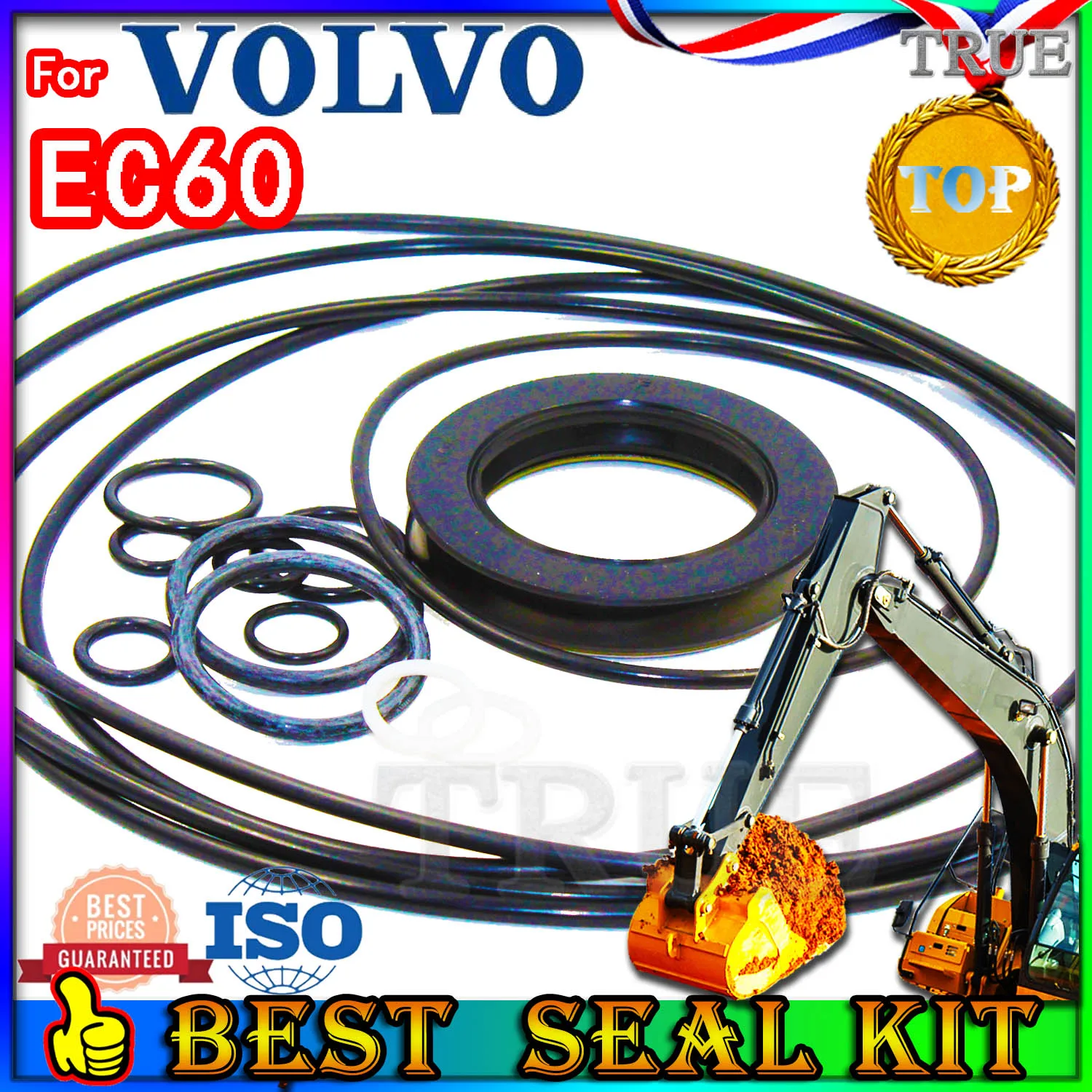

For VOLVO EC60 Oil Seal Repair Kit Boom Arm Bucket Excavator Hydraulic Cylinder Reliable Mend proof Center Swivel Pilot Injector