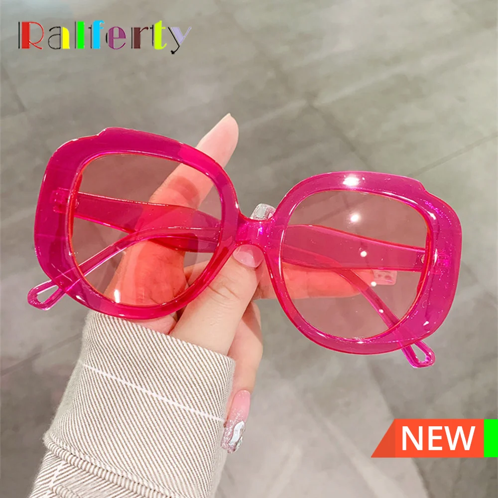 2023 Oversized Women Glasses Sunglass Designer Rose Pink UV400 Stylish Sun Glasses For Women Big Round Frame Shades_voghion.com