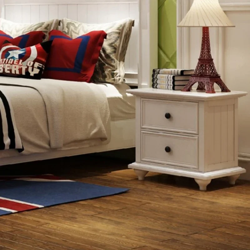 Modern solid wood bedside table for children's bedroom