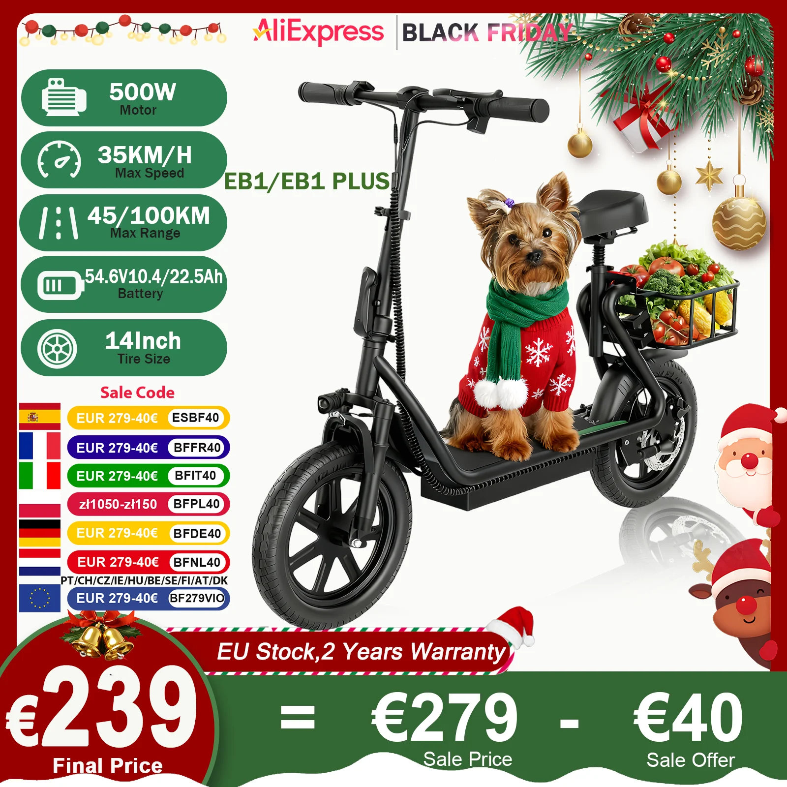 thumbnail image 2 of Electric Scooter With Seat For Adults & Teens – 450W Motor, 18.5 MPH, 18 Mile Range, 48V Battery, Adjustable Handlebar & Basket – Folding Commuter E- Scooter – Madd Gear Pendolare (Pistachio Teal 2 of 9
