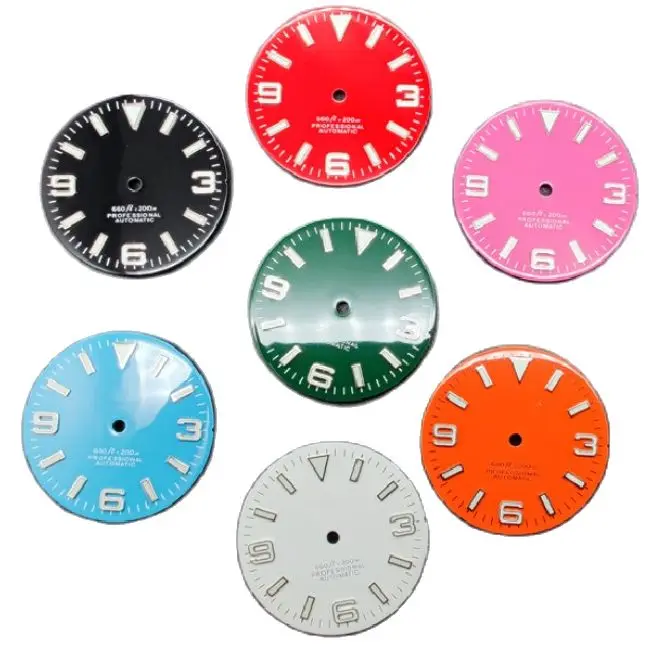 

Аксессуары для часов, циферблат часов 28,5 мм, яркий циферблат, механические часы C3, сильный зеленый свет, подходит для движения NH35/NH36