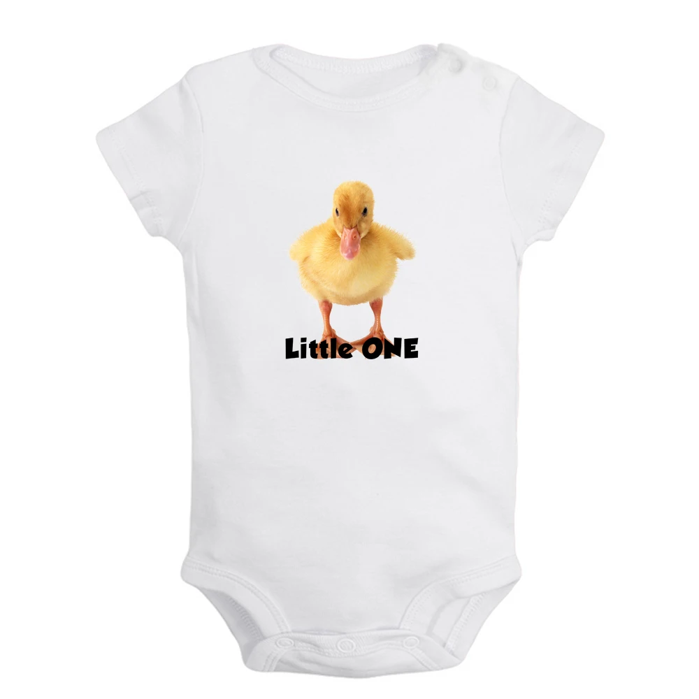 

Детское боди с коротким рукавом и принтом утки