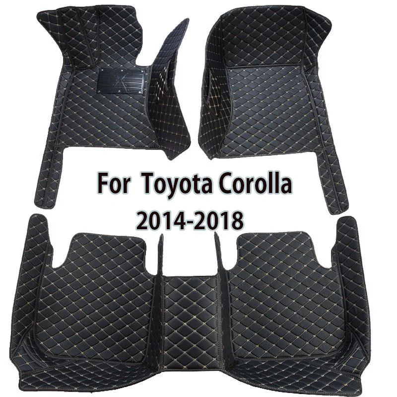

Автомобильный напольный коврик для Toyota Corolla 2014, 2015, 2016, 2017, 2018, водонепроницаемые кожаные коврики, накладки на ножки, коврики для автомобильного интерьера, аксессуары